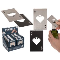 Apribottiglie in metallo Poker