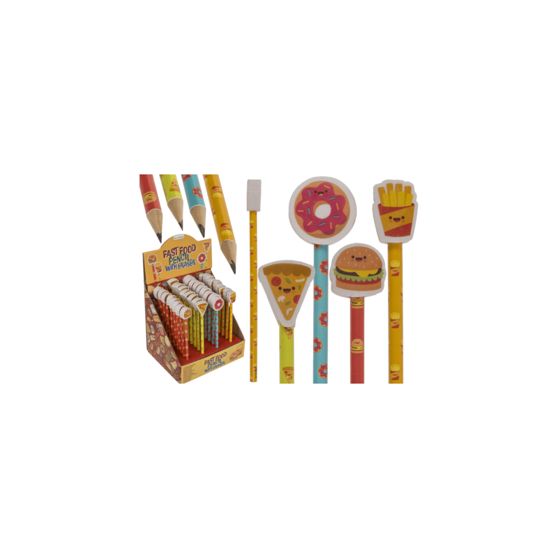 Matita con gomma fast food