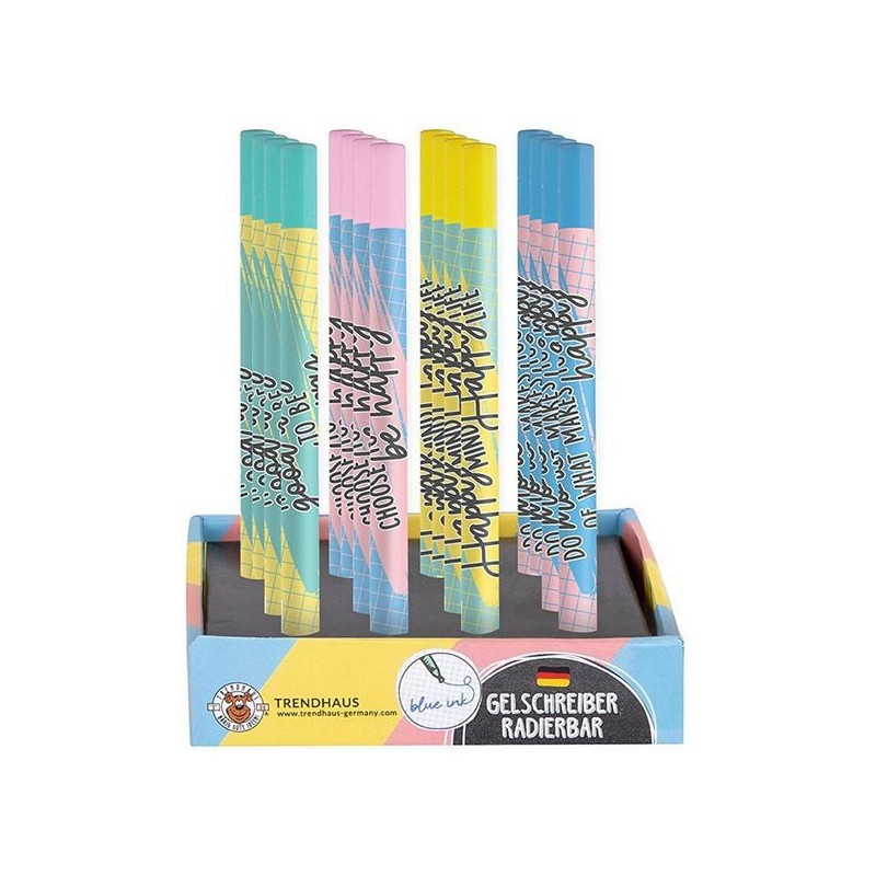 Penna gel con gomma