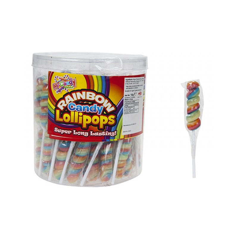 SPIRAL RAINBOW CANDY LOLLY