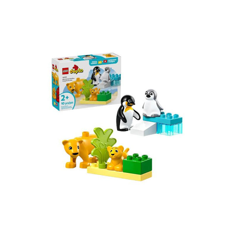 Famiglie di animali: pinguini e leoni