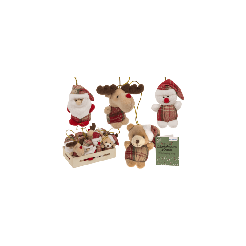 Peluche natalizio con nastro pendente