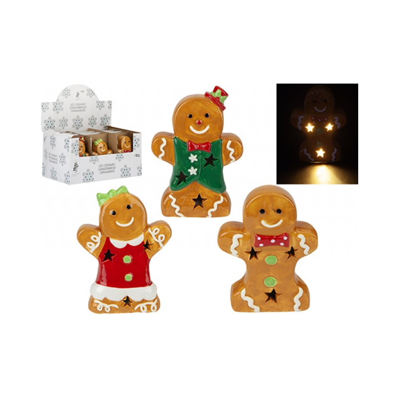LED CERAMIC GINGERBREAD
