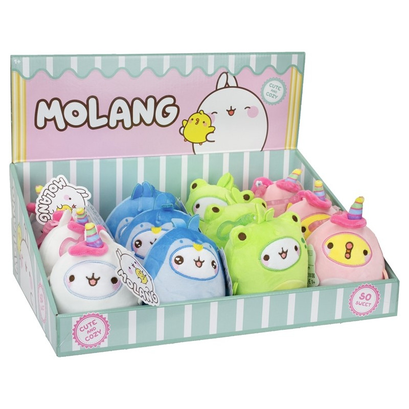 Molang peluche 13cm+bagclip