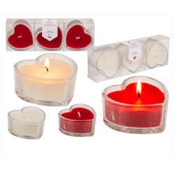 Candela in vaso di vetro a...